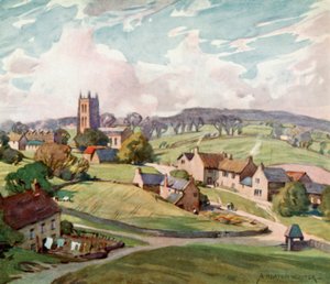 Pueblo de Mells, cerca de Frome de Alfred Heaton Cooper
