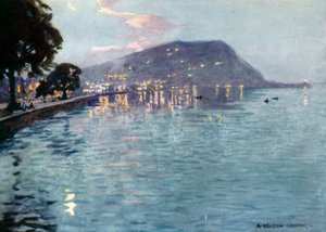 Minehead a la luz de la luna de Alfred Heaton Cooper