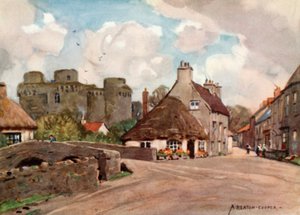 Pueblo y castillo de Nunney de Alfred Heaton Cooper