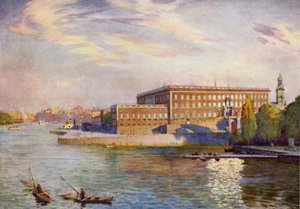 El Palacio Real, Estocolmo de Alfred Heaton Cooper