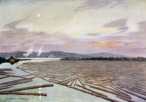 Madera en el río Angerman, Harnosand
