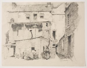 Lunes por la mañana en Charlestown, c.1877-1922 (lápiz) de Alfred Heber Hutty