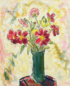 Flores en un jarrón verde de Alfred Henry Maurer