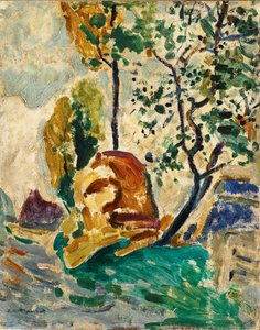 árbol y roca de Alfred Henry Maurer