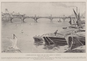 Un diseño muy criticado para el nuevo puente en Vauxhall de Alfred Hugh Fisher