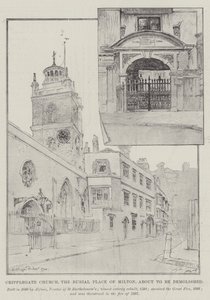 Iglesia de Cripplegate, el lugar de entierro de Milton, a punto de ser demolida