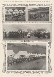 El Campamento de la Caballería Imperial de Surrey en Denbies Park, cerca de Dorking