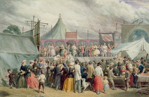 Una visita al circo, c.1885 de Alfred Hunt