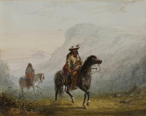 «Bourgeois» W---r y su squaw de Alfred Jacob Miller