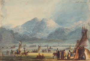 Cut Rocks, c.1837 (lápiz, acuarela y gouache sobre papel) de Alfred Jacob Miller