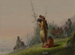 Campamento de indígenas