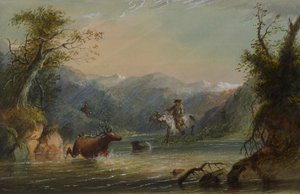 La caza del alce de Alfred Jacob Miller