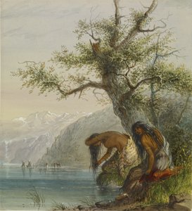 Aseo de un indio de Alfred Jacob Miller