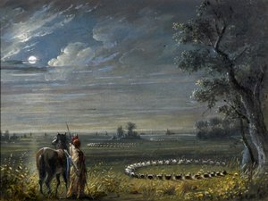 Círculos medicinales de Alfred Jacob Miller