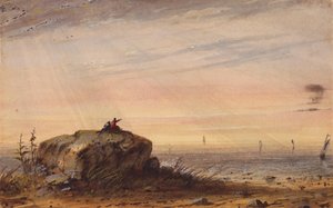 Sea Coast, c.1837 (acuarela sobre papel) de Alfred Jacob Miller