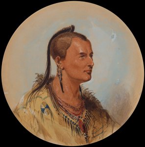 Sioux Brave, c.1837 (lápiz, acuarela y gouache sobre papel) de Alfred Jacob Miller