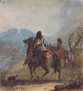 Sioux Women, Cut Rocks in the Distance, c.1837 (lápiz, acuarela y gouache sobre papel) de Alfred Jacob Miller