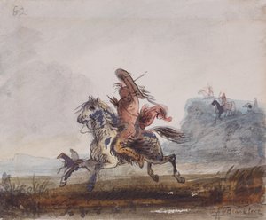 Serpientes perseguidas por pies negros, c.1837 de Alfred Jacob Miller