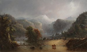 Donde las nubes aman descansar, c.1850 de Alfred Jacob Miller