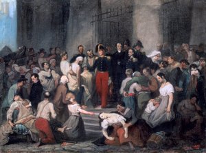 El Duque de Orleans durante la Epidemia de Cólera, c. 1830 de Alfred Johannot