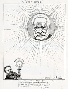 Caricatura de Victor Hugo y Emile Zola, c.1875-1880 (grabado)