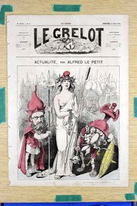 Portada de "Le Grelot", número 50, Satírico en colores de Alfred Le Petit