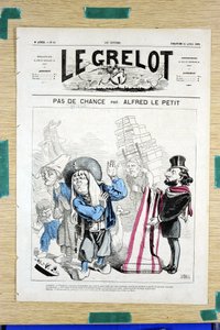 Portada de “Le Grelot”, número 54, Satírico en Colores de Alfred Le Petit