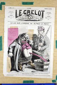 Portada de "Le Grelot", número 58, Satírico en Colores de Alfred Le Petit