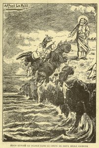 Ilustración de Alfred Le Pete (1841-1909) en Gros-Jean y su cura de Alfred Le Petit