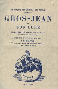 Ilustración de Alfred Le Petit para la Portada de Gros-Jean y su cura de Alfred Le Petit