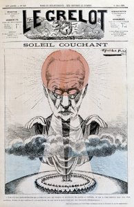 Soleil couchant: Victor Hugo - por Alfred Le Pepetit, en “Le Grelot” del 11/03/1883