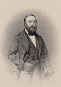 Retrato del compositor y chansonnier Gustave Nadaud 1820-1893, 1862 de Alfred Lemoine