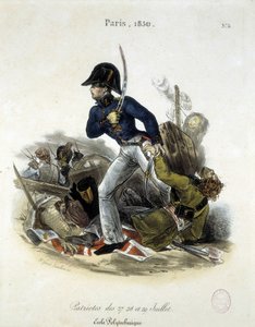 Politécnico durante la revolución de 1830 por Lemercier de Alfred Leon Lemercier