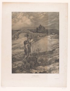 Agar e Ismael en el desierto Ismaël (Musée du Luxembourg) (título sobre objeto) de Alfred Louis Bahuet