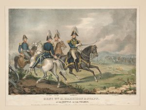 Genl. Wm. H. Harrison y personal de Alfred M. Hoffy