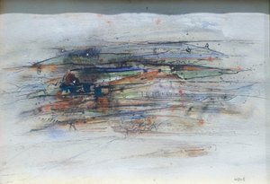 Composición, principios de los años 50 (acuarela sobre papel) de Alfred Otto Wolfgang Schulze Wols