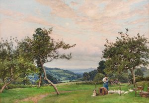 La pluma de pato (acuarela) de Alfred Parsons