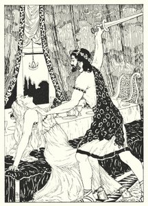 Una historia verdadera de Luciano: Luciano y la mujer de las piernas de burro (grabado) de Alfred Payne Garnett