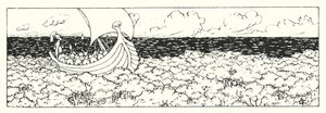 Historia verdadera de Lucian: Navegando por las copas de los árboles (grabado) de Alfred Payne Garnett