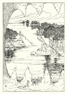 Una historia verdadera de Lucian: Los hombres de las islas navegantes (grabado) de Alfred Payne Garnett