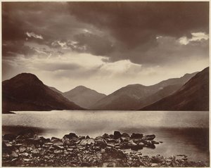 Vista de Derwentwater cerca de Keswick, Cumbria Pettitt Series Keswick (título de la serie en el objeto) de Alfred Pettitt