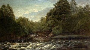 La Piscina del Salmón (Piscina del Salmón en el Spean, Escocia), 1880 de Alfred Pizzey Newton