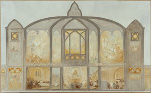 Boceto para la iglesia de Saint-Jean de Montmartre, hacia 1900 (óleo) de Alfred Plauzeau