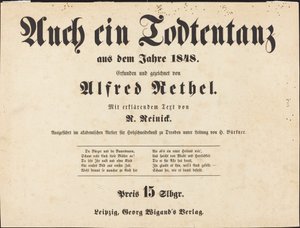 Auch ein Todtentanz: Página de título de Alfred Rethel