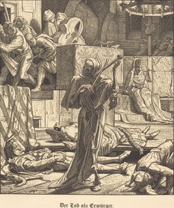 La muerte como estrangulador (Der Tod als Erwürger) de Alfred Rethel