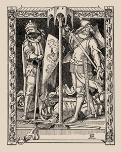 Los Nibelungos. Cómo fueron asesinados todos los hombres de Sir Dietrich, 1840-1841 de Alfred Rethel