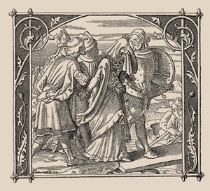 Los Nibelungos. Despedida de Kriemhild, 1840-1841 de Alfred Rethel
