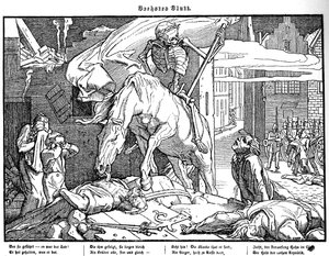 Totentanz 1848: La muerte como héroe republicano de Alfred Rethel
