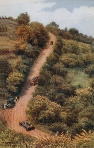 Una curva en Porlock Hill