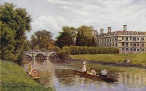 Cambridge: Clare College (litografia en color)